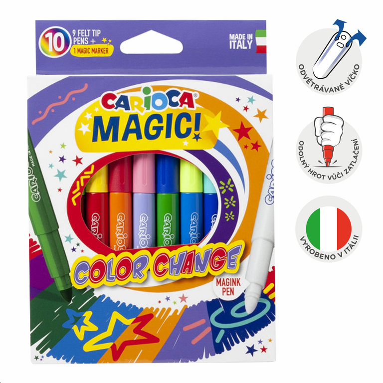 Carioca Magic Color fixy měnící barvy 10ks Carioca