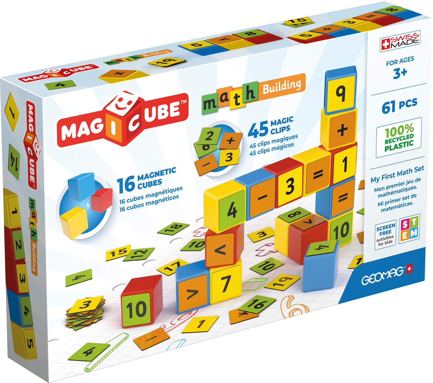 Magicube Math Building Recycled Clips 61 ks