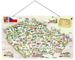 Obrázek produktu: Magnetická mapa ČR s obrázky a společenská hra, 3 v 1