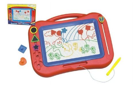 Obrázek produktu: Magnetická tabulka barevná + razítka 5ks plast 43x30cm