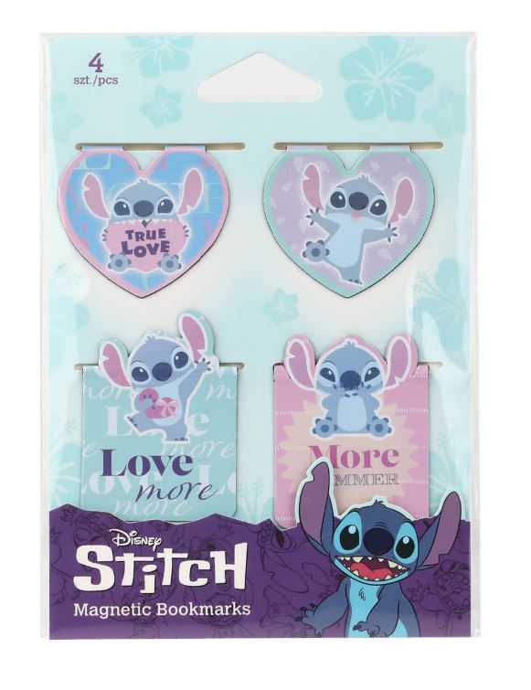 Levně Magnetická záložka Colorino Stitch Pastel 1, 4 ks - mix motivů