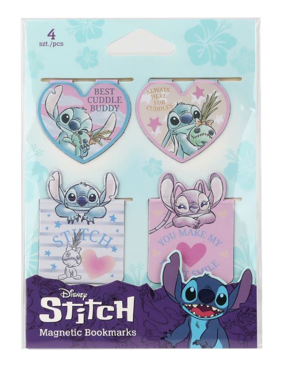 Levně Magnetická záložka Colorino Stitch Pastel 2, 4 ks - mix motivů