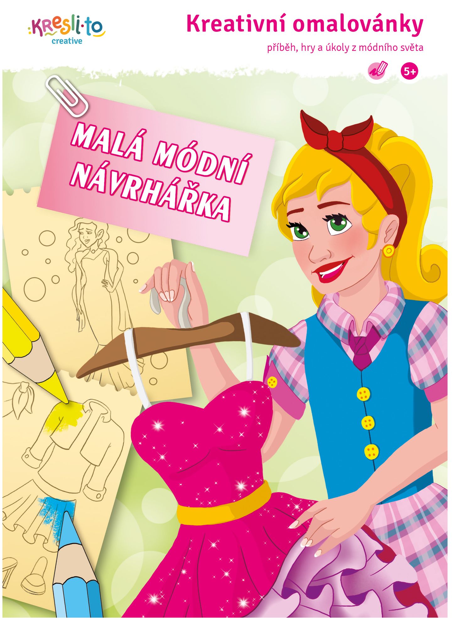 Malá módní návrhářka - kreativní omalovánky