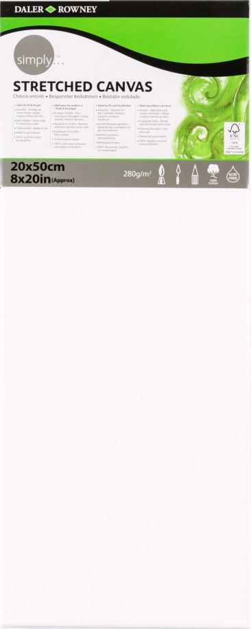 Malířské plátno v rámu Daler Rowney SIMPLY - 20 × 50 cm