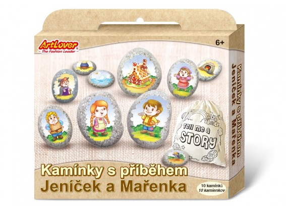 SMT Creatoys Malování na oblázky kameny s příběhem Jeníček a Mařenka