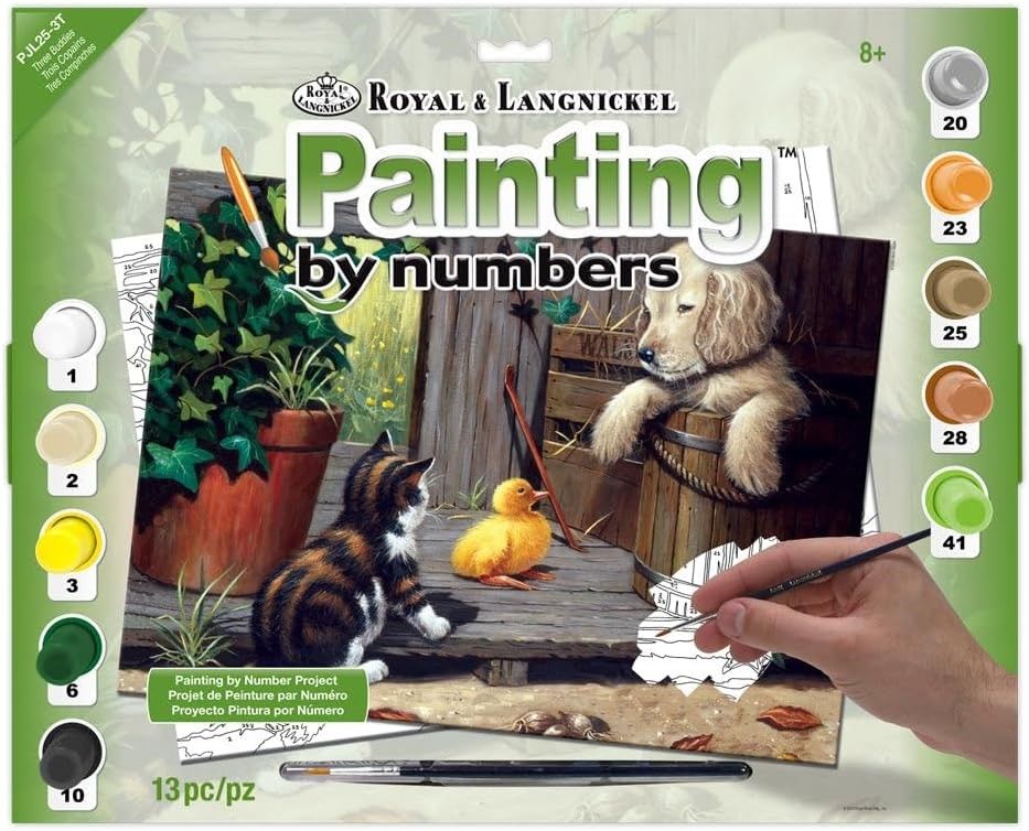 Malování podle čísel 29x39cm R&L - Tři přátelé