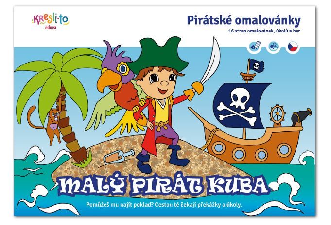 Pirátské omalovánky malý pirát Kuba