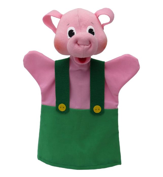 Maňásek Prasátko, zelené 26 cm