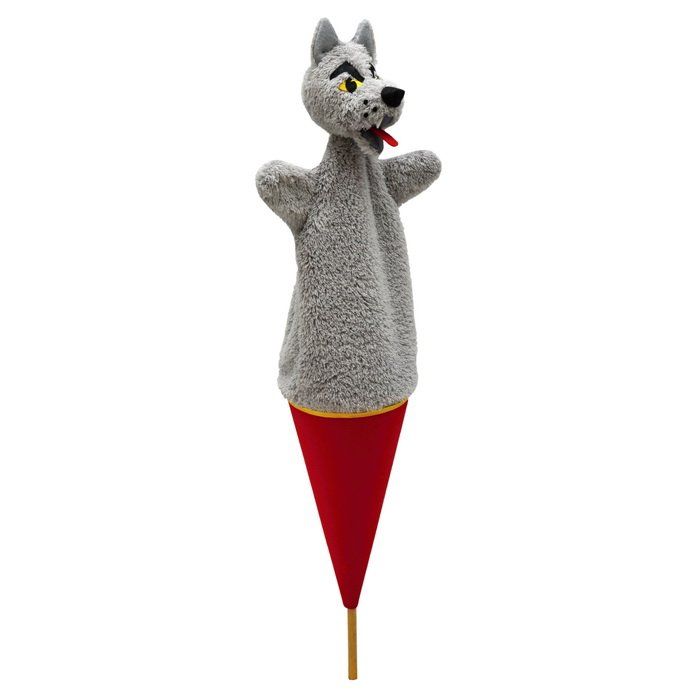 Maňásek Vlk 55 cm 3v1, kornout