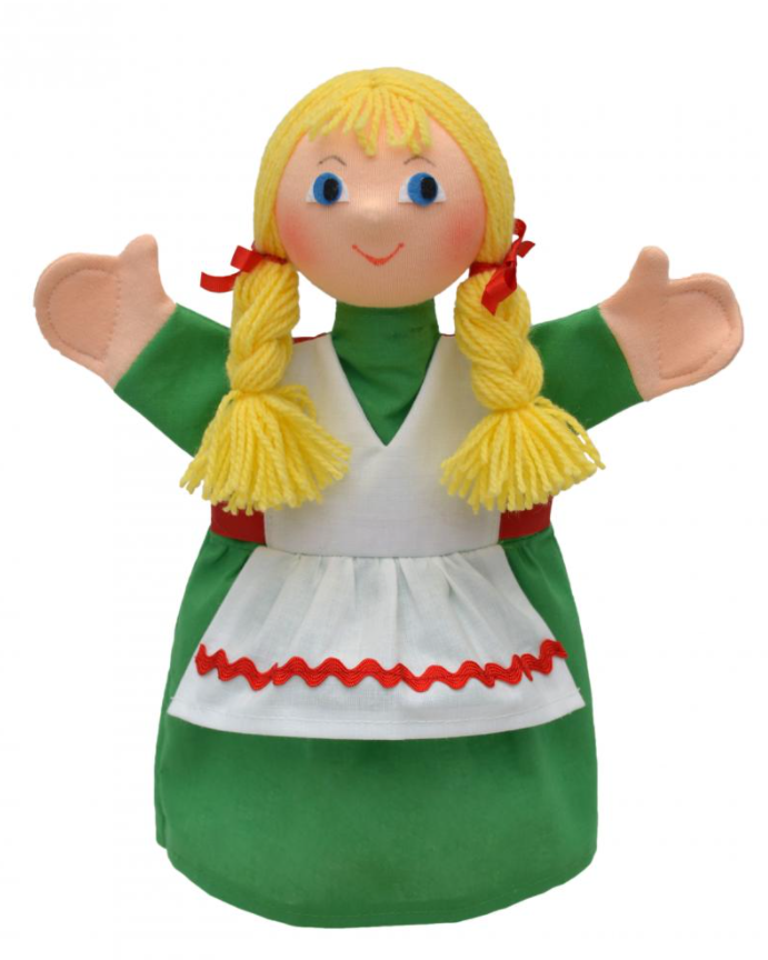 Mařenka 27 cm zelená, maňásek