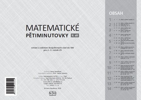 Obrázek produktu: Matematické pětiminutovky II - soubor pro celou třídu