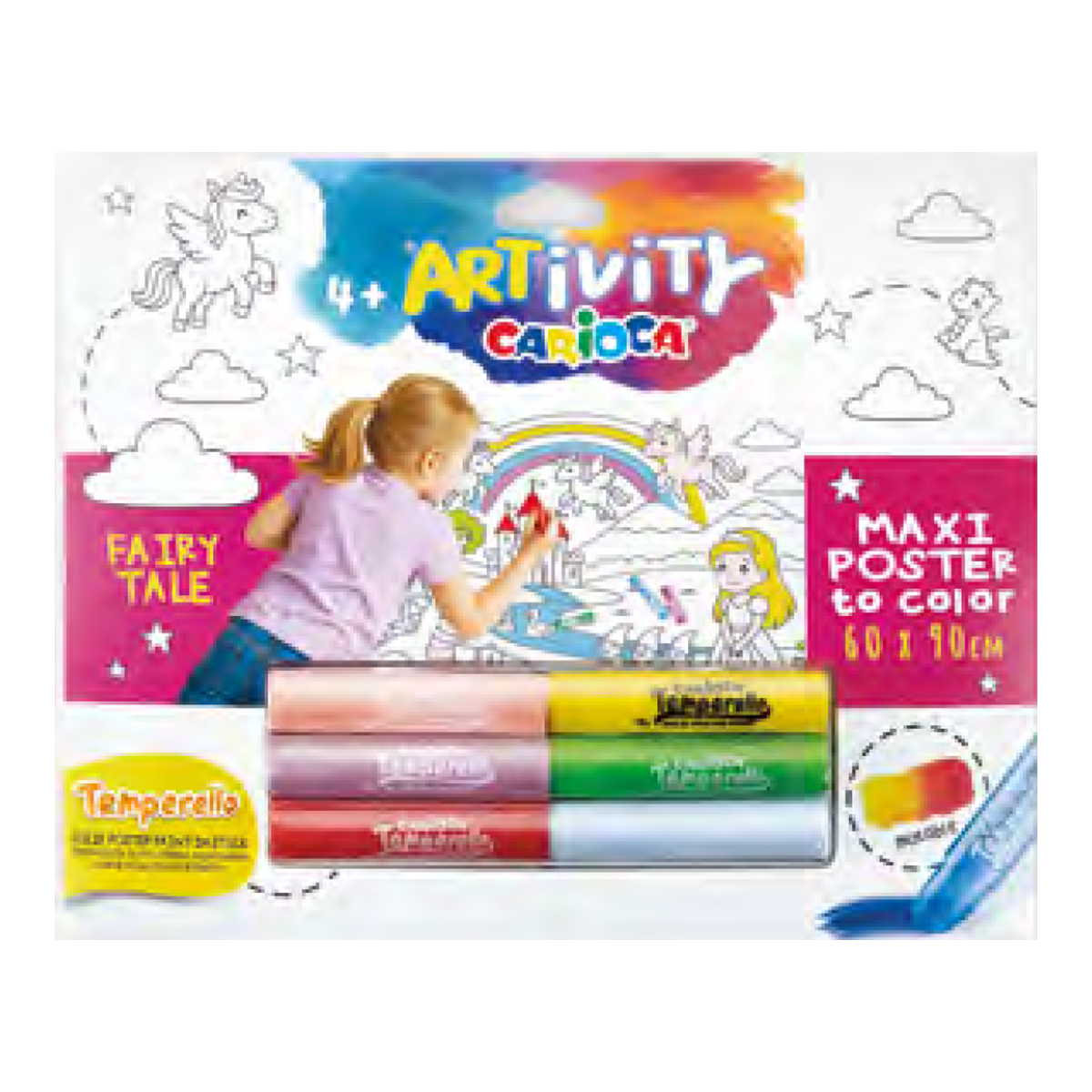 Maxi omalovánky Carioca + Temperello ARTivity - Fairy Tale