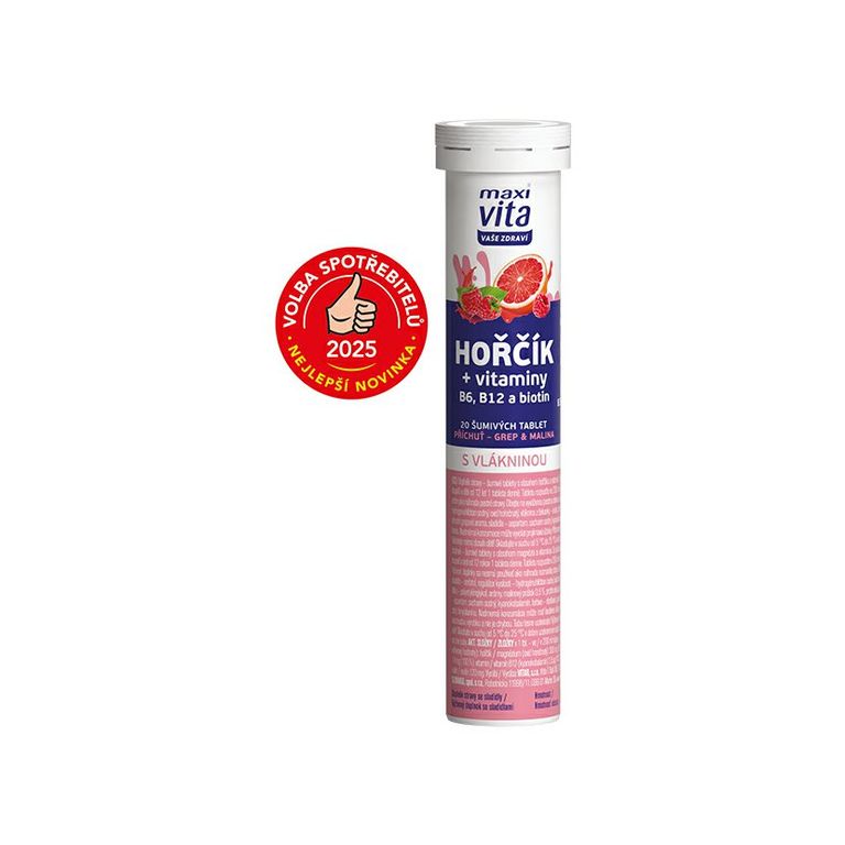 Maxi Vita Hořčík+vit.B6 B12+biotin tbl.eff.20