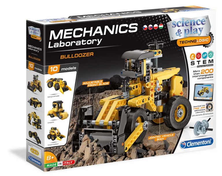 Mechanická laboratoř buldozer 10v1 od Clementoni