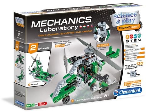 Obrázek produktu: Mechanicka laboratoř - Helikoptéra a lod´, 130 dílků