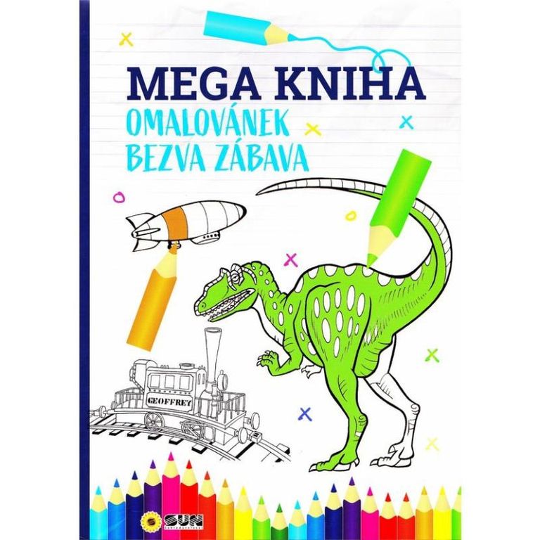 Mega kniha omalovánek-Modrá
