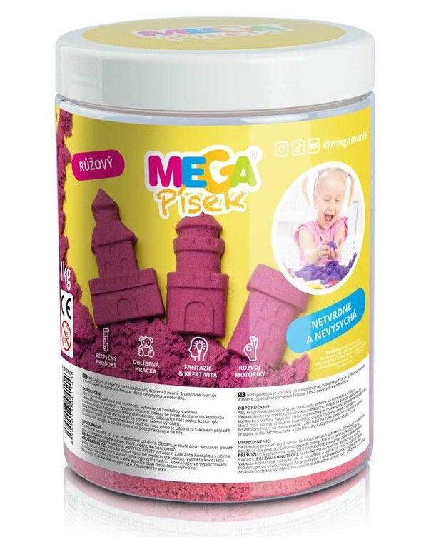 Levně MEGApísek - růžový 1 kg