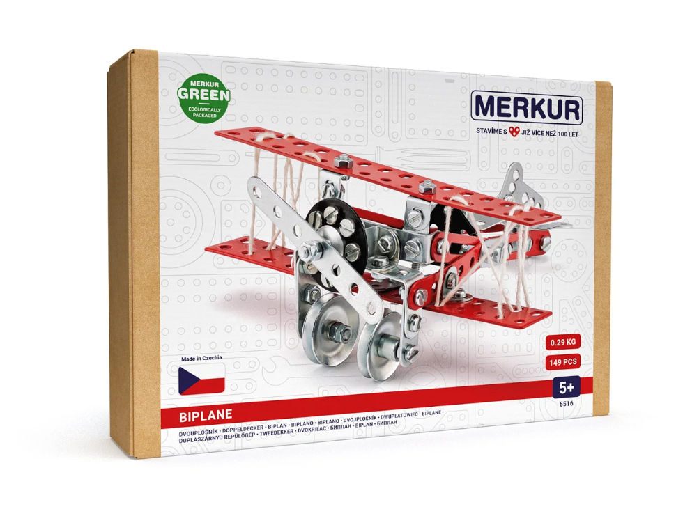Merkur 051 - dvouplošník, 148 dílů