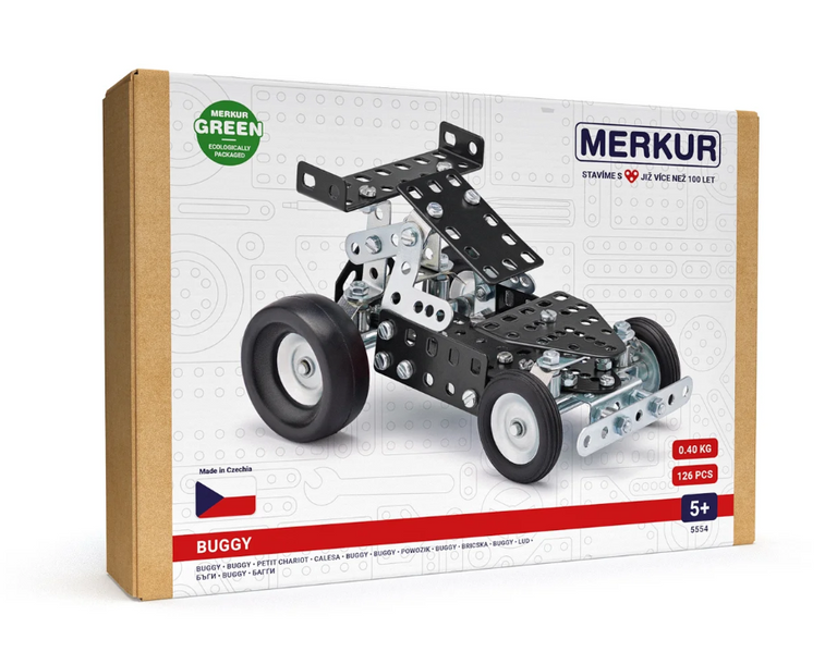 Stavebnice MERKUR 055 Buggy 126ks v krabici 26x18x5,5cm
