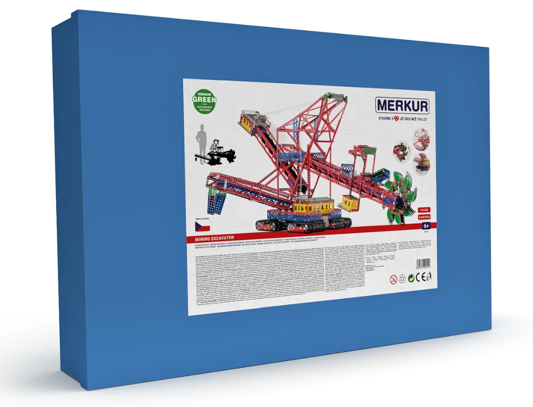 Merkur stavebnice Maxi Důlní rypadlo 2627ks v kufru