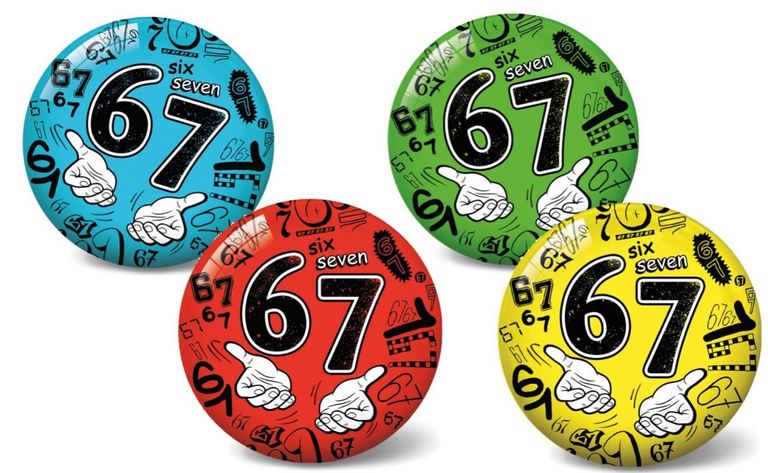 Levně Míč 67/six seven nafouknutý 11cm, mix barev