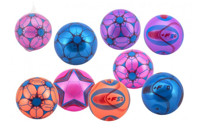 Míč barevný nafouknutý guma 23 cm, mix barev