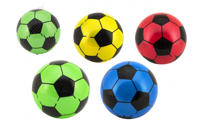 Míč SuperTele nafouknutý guma 23 cm, mix barev