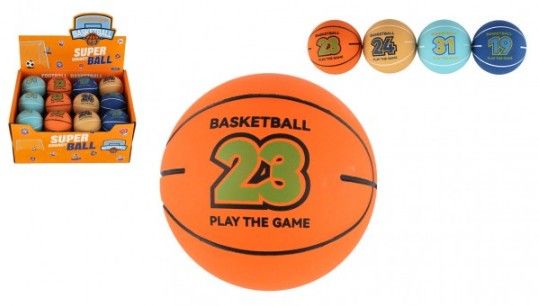 Míček extrémně skákací basketbalový pěnový, mix barev