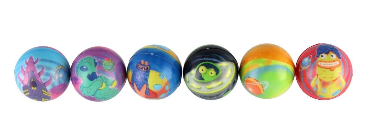 Míček skákací vesmír pěnový 6 cm, mix barev
