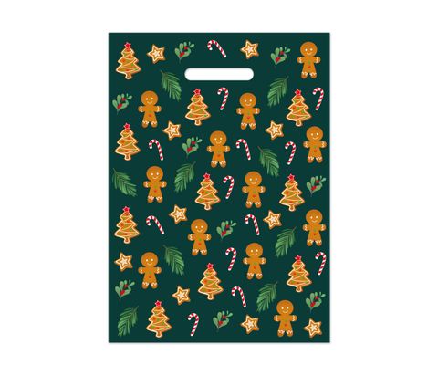 Obrázek produktu: Mikulášská taška 25 × 35 cm bílá - Perníček