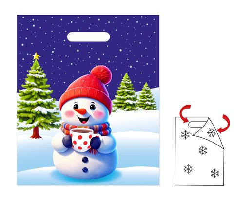 Obrázek produktu: Mikulášská taška 30 × 36 cm - Sněhulák