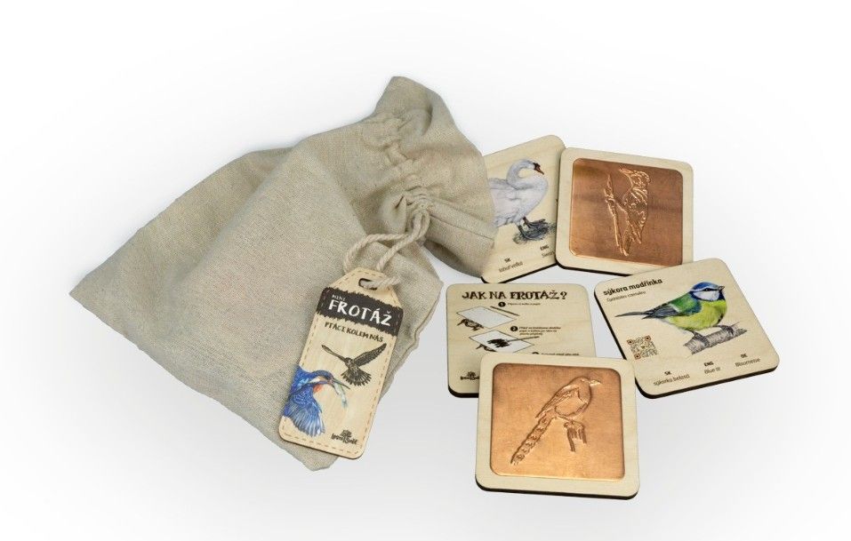 Mini frotážová sada - Ptáci kolem nás