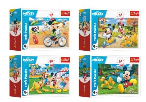 Minipuzzle 54 dílků Mickey Mouse Disney/ Den s přáteli - mix druhů