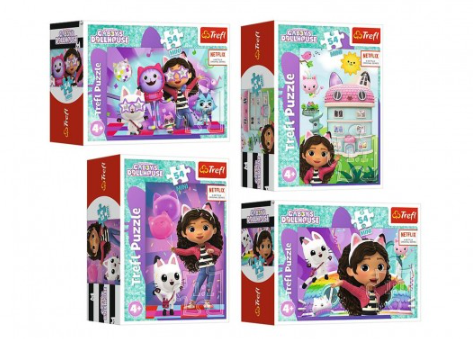 Minipuzzle 54 dílků S Gabby je vždycky legrace/ Gabby´s Dollhouse, mix druhů