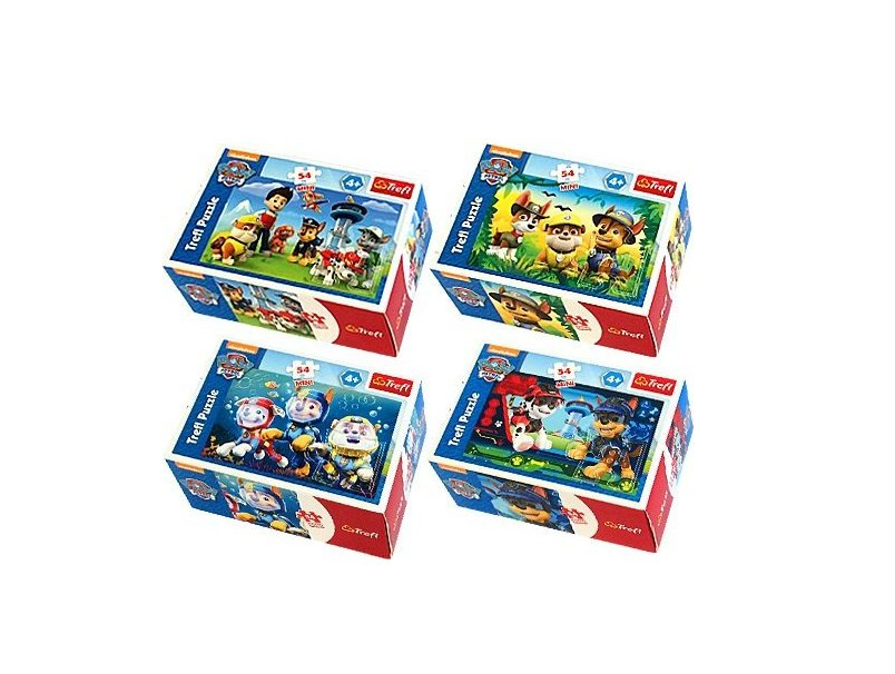 Minipuzzle Paw Patrol/ Tlapková Patrola, 54 dílů, mix