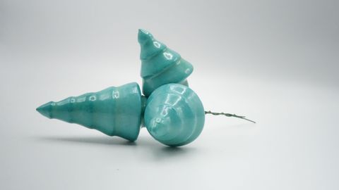 Obrázek produktu: Mix lakovaných tyrkysových stromků - 3 ks