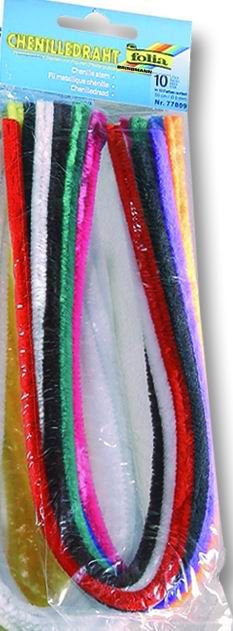 Modelovací drátky - průměr 8 mm, délka 50 cm, 10 ks - mix barev