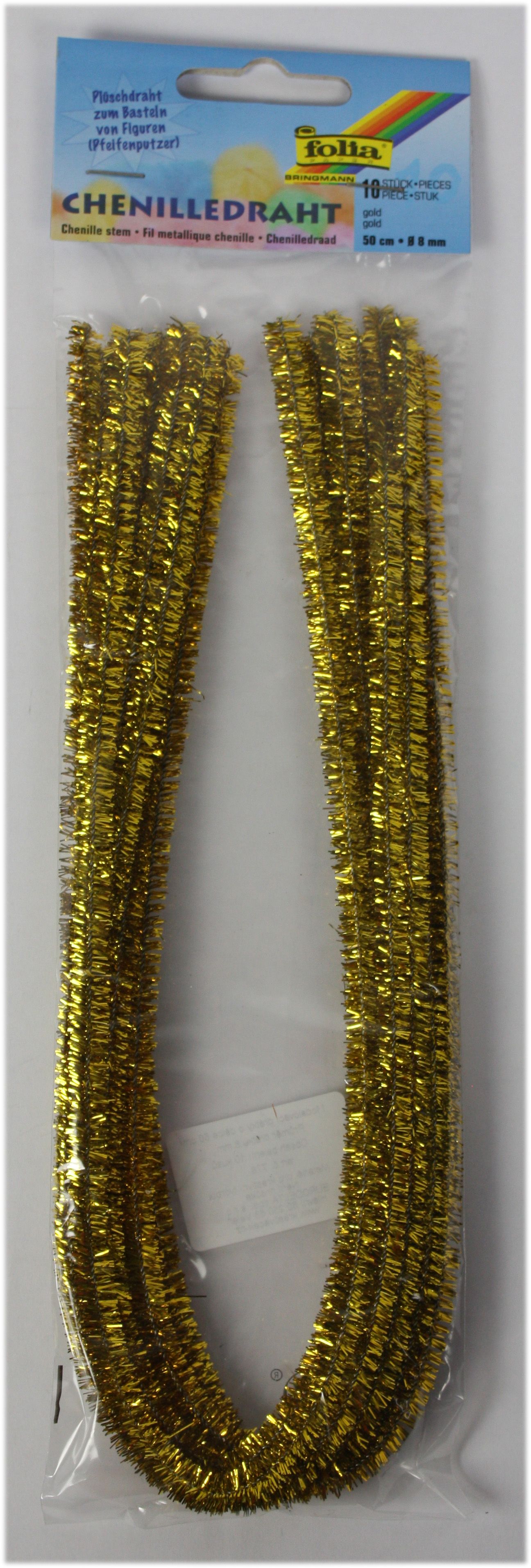 Modelovací drátky - zlaté (10 ks, 50 cm)