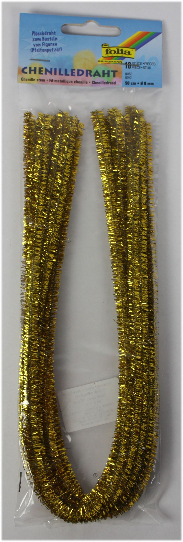 Modelovací drátky - zlaté (10 ks, 50 cm)