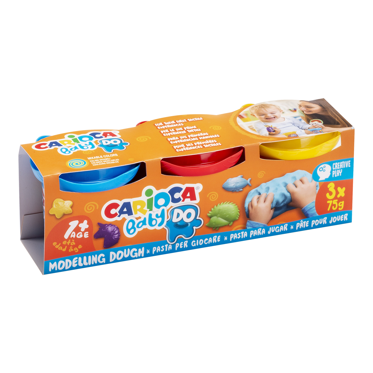 Modelovací hmota Carioca Baby Do 1+, 3 × 75 g