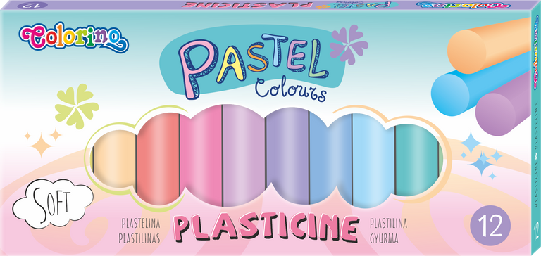 COLORINO Pastel - modelovací hmota, 12 barev