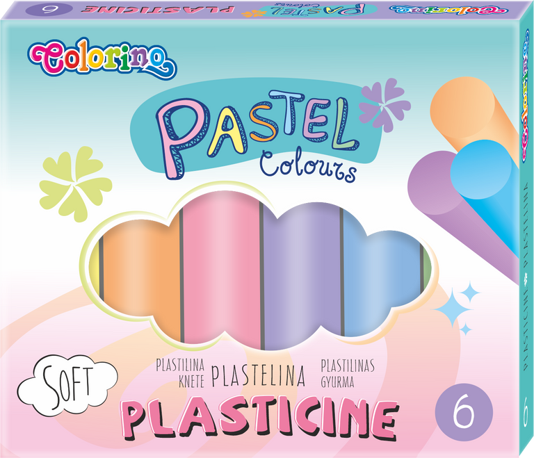 Modelovací hmota Colorino - pastelové odstíny, 6 barev