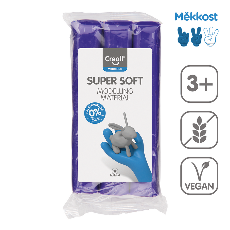 Modelovací hmota Creall Super soft, 500 g, fialová