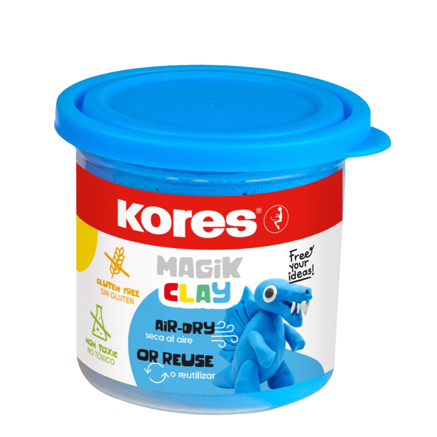 Modelovací hmota Kores Magik Clay 40 g - modrá