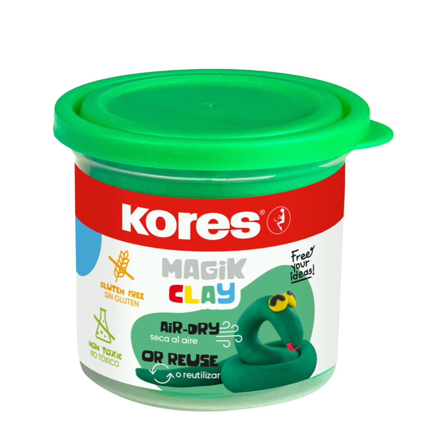 Modelovací hmota Kores Magik Clay 40 g - zelená