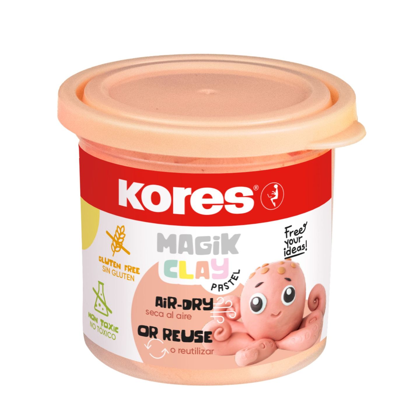 Modelovací hmota Kores Magik Clay Pastel 40 g - lososová