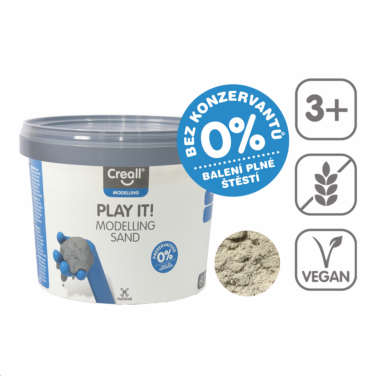 Modelovací písek Creall, přírodní - 750 g