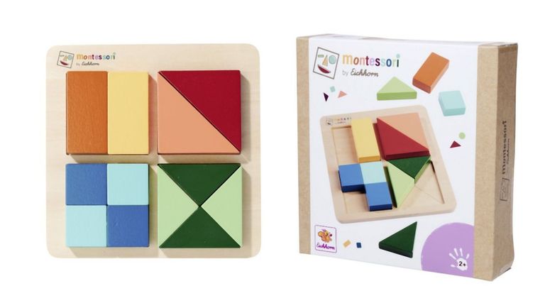 Levně Montessori Čtverce skládačka puzzle