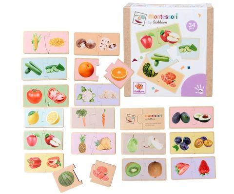 Obrázek produktu: Montessori Puzzle ovoce a zelenina