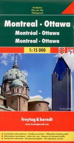 Montréal, Ottawa - plán Freytag - 1:15 000 /Kanada/